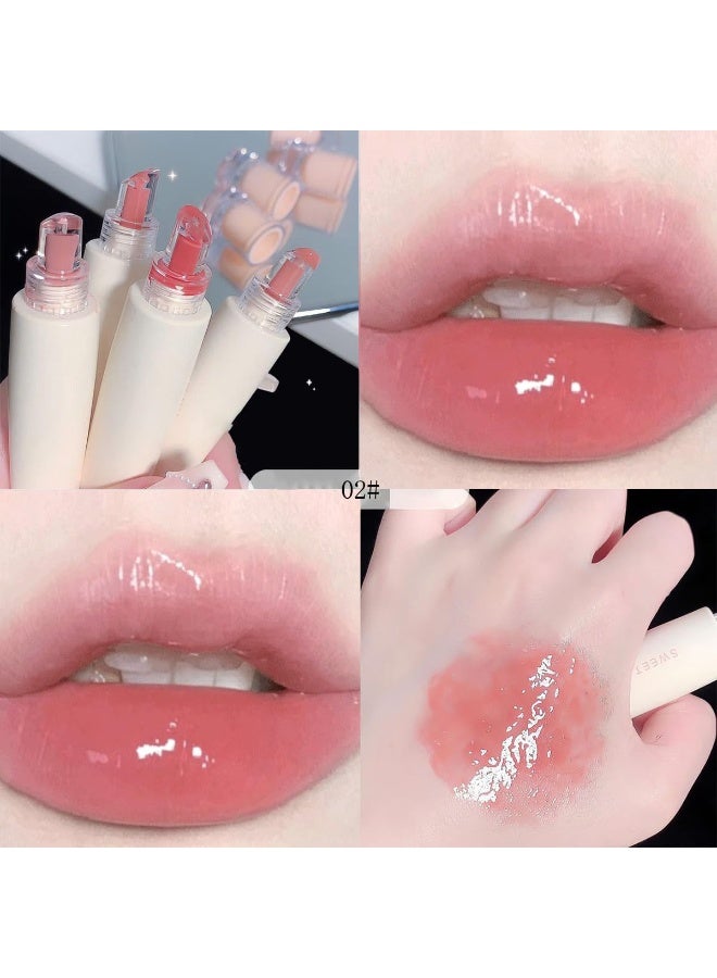 Bukela 4 Pcs Hydrating Jelly Lip Gloss, Long Lasting Waterproof Non-Stick Cup Lip Glaze Set, Moisturizing Tinted Lip Balm, Mirror Liquid Lipsticks Brighten Plumping Lipstick - Image 3