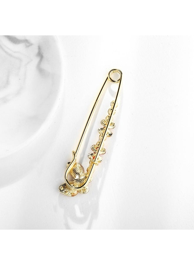 Beyond 2 Pcs erfly Flower Brooche, Anti Rust and Anti Fading Alloy Brooch Pins, Scarf buckle Corsage Scarf Clip Women Girls (Orange+Purple) - Image 5