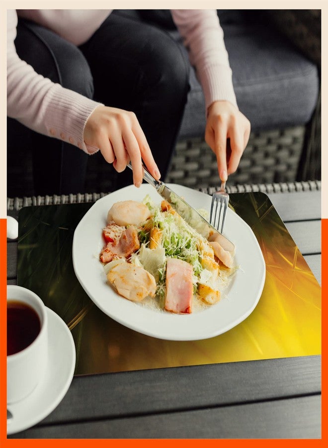 Bathla مفارش طاولة باثلا - طقم من 6 قطع - 45 سم × 30 سم، مصنوعة من مادة PVC، مفارش وأكواب لطاولة الطعام المنزلية | متعددة الاستخدامات، مقاومة للحرارة، مقاومة للماء وقابلة للغسل | ماتوركس (أوباد) - Image 3