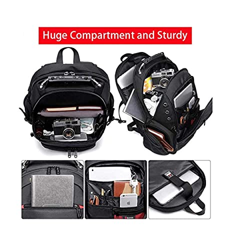 Red Lemon Swisslook Polyester Bange Series 45L 15.6-inch Laptop Bags Backpack for Men and Women Semi Waterproof USB with Anti Theft Pocket Travel Backpack - Image 2