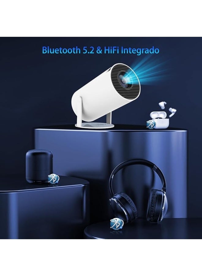 Mini Portable Projector – 1080P HD, 9000 Lumens, Wi-Fi 6 & Bluetooth 5.2, Android 11, Auto Keystone, 270° Rotation – Short Throw Large Screen - Image 2