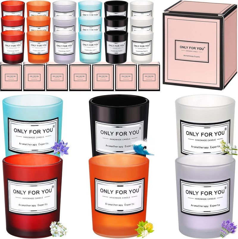 MTLEE 36 Pcs Scented Candles for Home Bulk Jar Candles Gift Set for Women Long Lasting Aromatherapy Candle for Birthday Teacher Thanksgiving Anniversary(Bright Style)