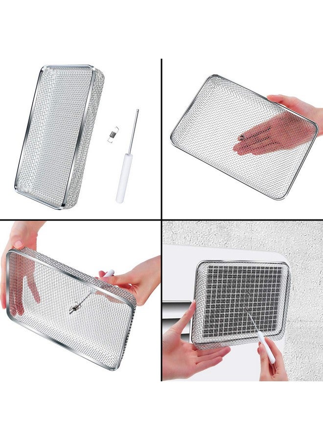 TOODOO 3 Pack Flying Insect Screen RV Furnace Vent Cover (2.8 Inch)(8.5 x 6 Inch) Stainless Steel Mesh with Installation Tool - Image 5