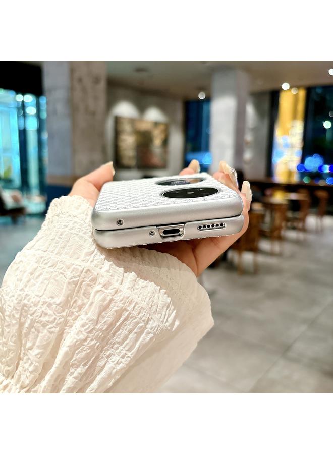 اس-توب جراب لهاتف Huawei P50 Pocket Diamond Rhombus PC Phone Case مع حامل - Image 4