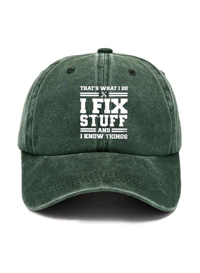 Vintage Baseball Cap Mens Classic Washed Cotton Adjustable Dad Cap Gifts Ideas for Birthday - Image 1
