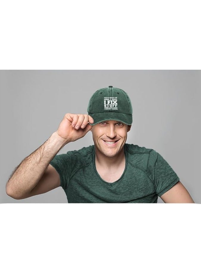 Vintage Baseball Cap Mens Classic Washed Cotton Adjustable Dad Cap Gifts Ideas for Birthday - Image 3