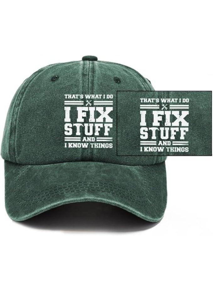 Vintage Baseball Cap Mens Classic Washed Cotton Adjustable Dad Cap Gifts Ideas for Birthday - Image 4