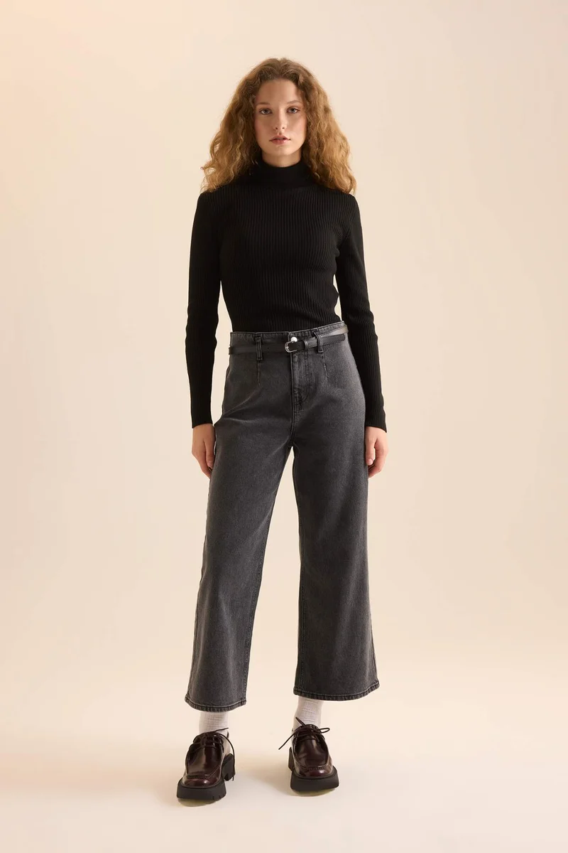 ديفاكتو Slim Fit Turtleneck Knitwear Pullover
