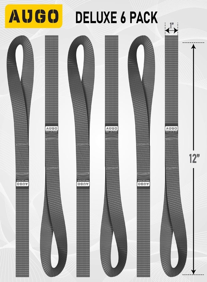 AUGO Soft Loop Tie Down Straps - 1,500 Load Capacity & 4,500 Lbs Breaking Strength - 6 Pack - Loops for Securing ATV, UTV, Motorcycles, Scooters, Dirt Bikes, Lawn & Garden Equipment - by AUGO - Image 4