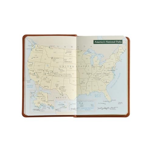 Graphic Image U.S. National Parks Guide & Journal, Genuine Leather, Green, 3.75"x4.8" - Image 2