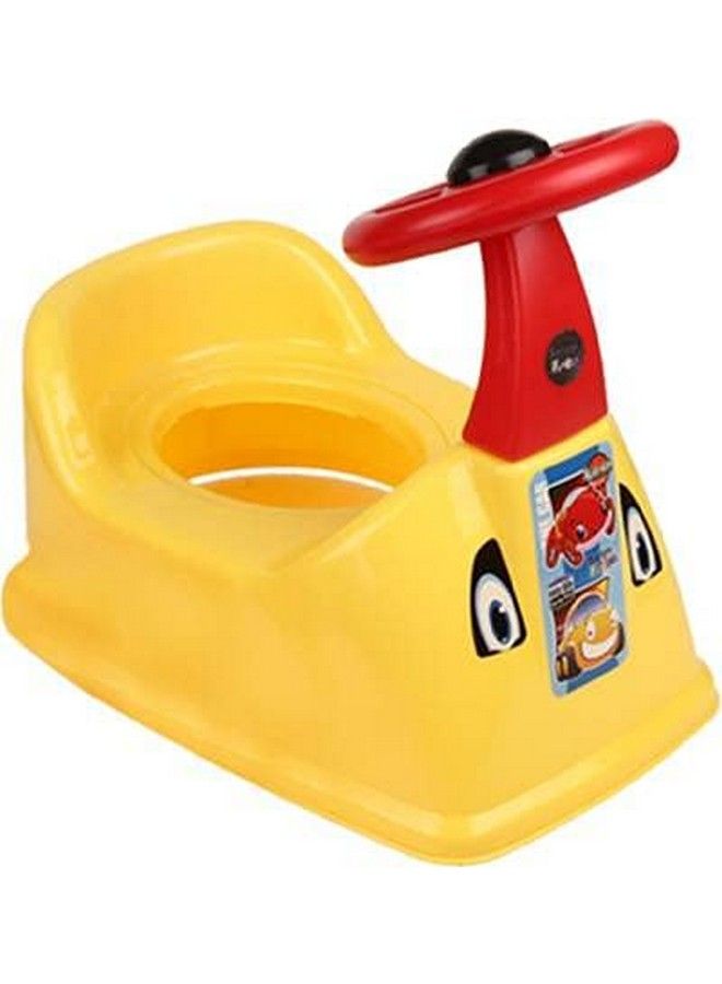 KORBOX Toilet Trainer Potty Training Seat Chair For Kids Infant Potty Toilet Chair With Removable Tray & Closing Lid (Yellow) - Image 2