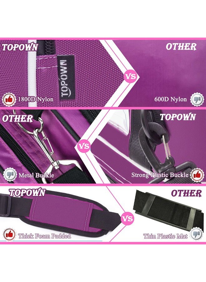 TOPOWN Ice Skate Bag Roller Skates Bag for Men Inline Skate Bag for Women Roller Skate Bag Premium Black Ice Skate Bag Rose Red Rollerblades Bag - Image 4