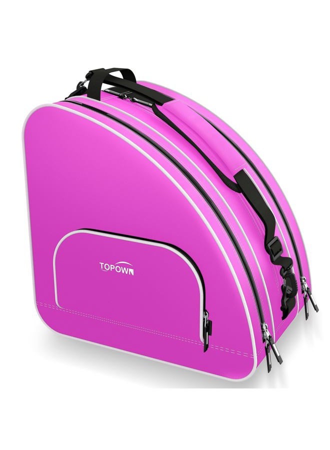 TOPOWN Ice Skate Bag Roller Skates Bag for Men Inline Skate Bag for Women Roller Skate Bag Premium Black Ice Skate Bag Rose Red Rollerblades Bag - Image 1