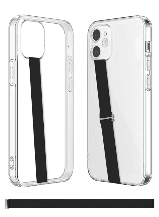 Silicone Phone Grip Strap - Black  Phone Hand Strap Holder with Loop for Cell Phones, iPhone Grip, Finger Holder  Back of Phone Grips, Secure Anti-Slip Grip - Image 1