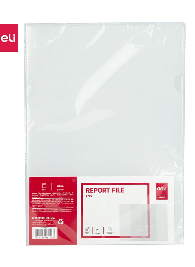 DELI REPORT FILE A4 TRANSPARENT E5706 (10 PCS) - Image 1