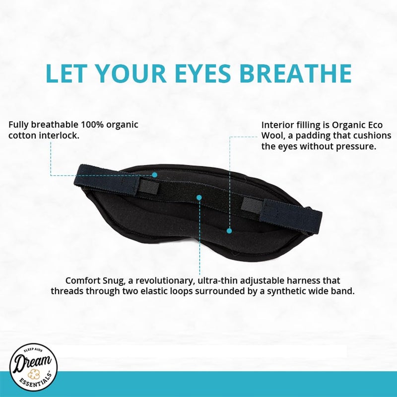 Dream Essentials قناع النوم العضوي من دريم إيسينشالز ناتورا (عشب همس) مصنوع في الولايات المتحدة الأمريكية - Image 5