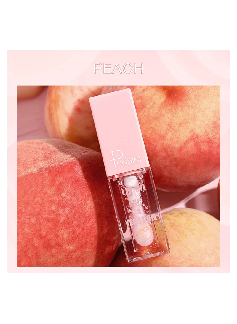 pudaier Moisturizing and Hydrating Peach Flavored Extract Lip Oil - Image 3