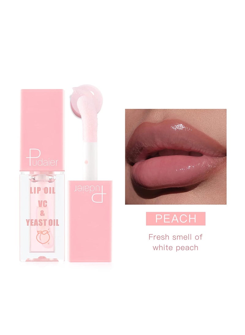 pudaier Moisturizing and Hydrating Peach Flavored Extract Lip Oil - Image 2