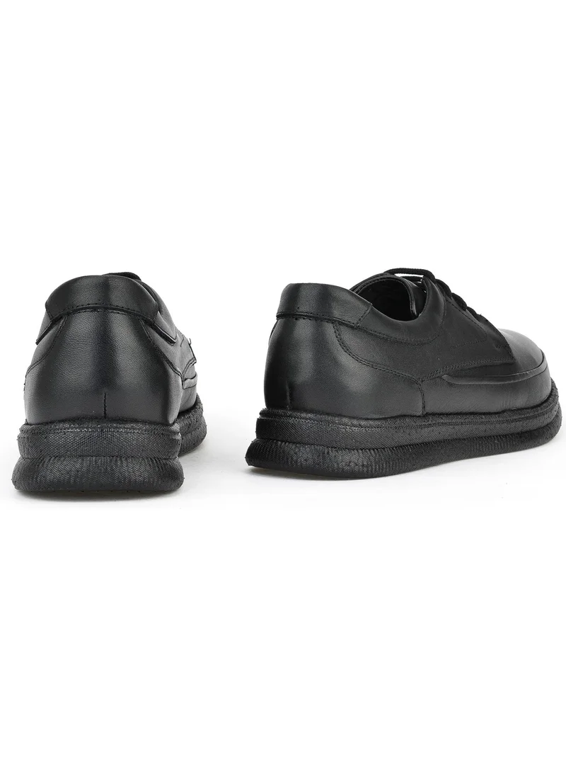 زيا , Men's Leather Comfort Shoes 14310ZCL04 Black