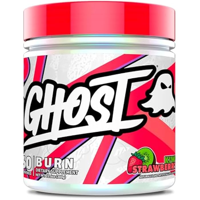 GHOST Burn Weight Management Powder, Kiwi Strawberry (60 Servings) - Metabolism & Energy Support Supplement for Men & Women - Natural Caffeine, L-Carnitine & L-Tyrosine - Soy & Sugar-Free, Vegan - Image 1