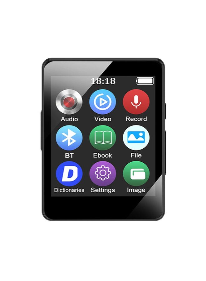 MP3 Music Player Bluetooth 5.0 Ebook Recorder MP4 Walkman Without Memory Card(Black) - Image 1