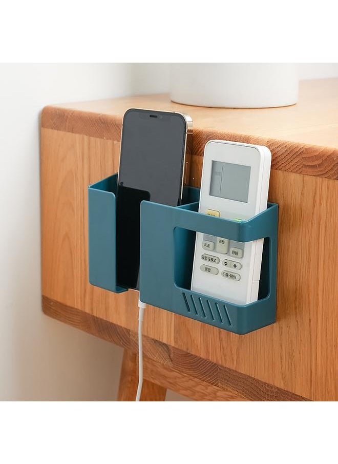 Thoraya Wall Mount Organizer Sturdy ABS Cable Slot Simple Stylish Easy to Install Wall Remote Holder for Bedroom Living Room Blue  - Image 4