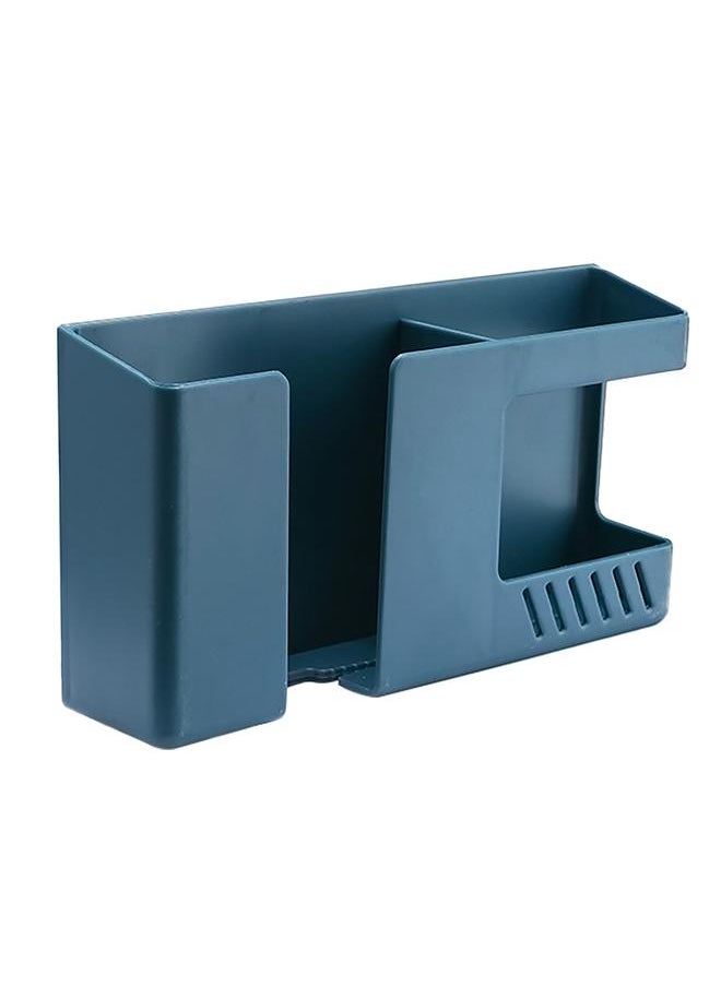 Thoraya Wall Mount Organizer Sturdy ABS Cable Slot Simple Stylish Easy to Install Wall Remote Holder for Bedroom Living Room Blue  - Image 1