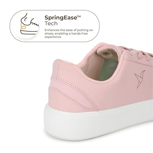 YOHO Blinc Hands Free Sneakers for Women | Truly Slip ons | Quick wear Elastic Laces, Rose Shadow - UK 3 - Image 3