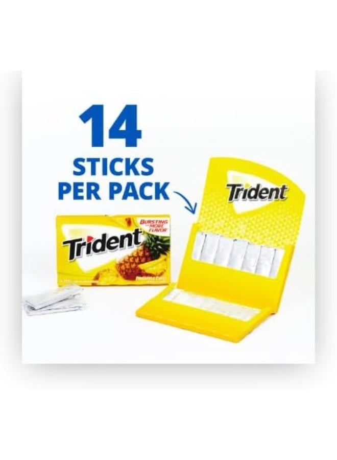 Trident Pineapple Twist Sugar-Free Chewing Gum, 14 Pieces - Image 3