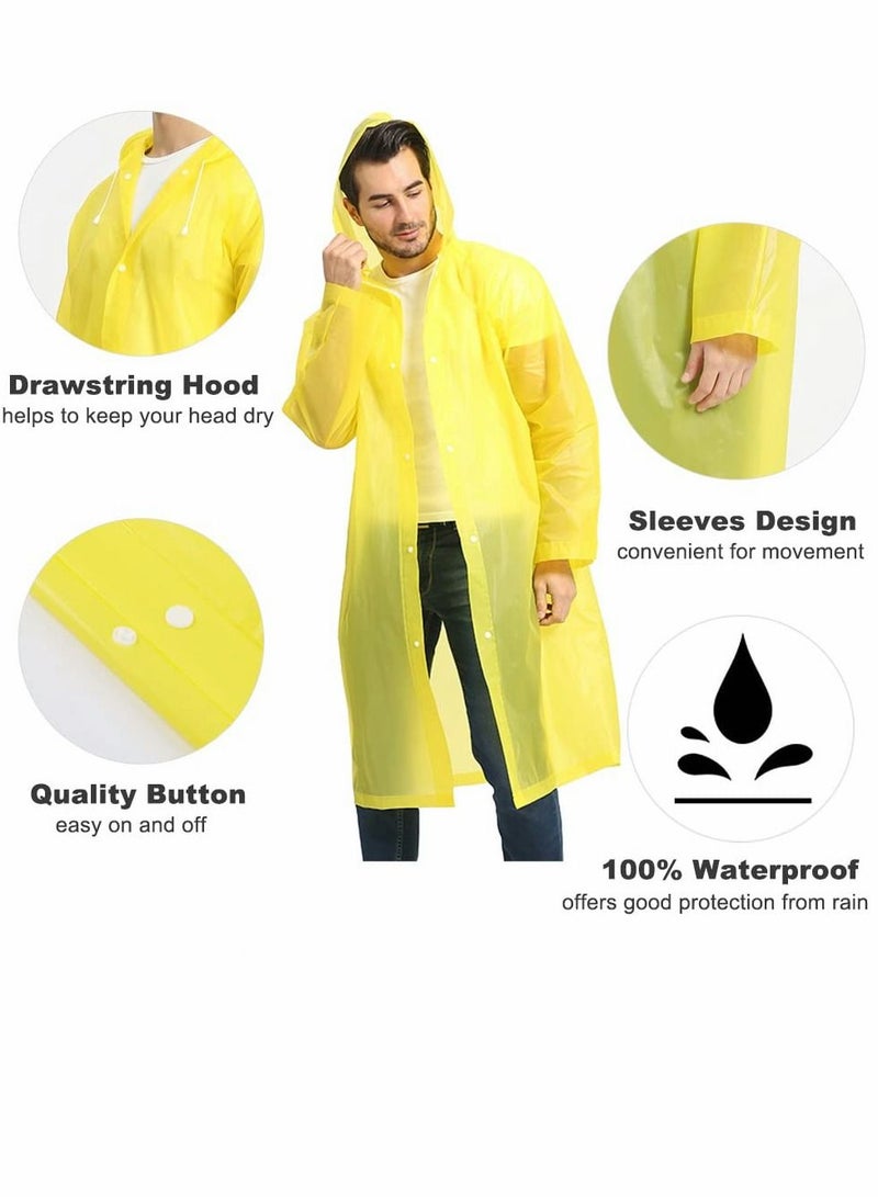 صن تاون معطف واقي من المطر للبالغين ، عبوة واحدة من إيفا للنساء والرجال ، معطف واق من المطر قابل لإعادة الاستخدام يمكن تعبئته في الصيد العائلي والسفر في حالات الطوارئ بدون بولي كلوريد الفينيل مع غطاء مرن - Image 2