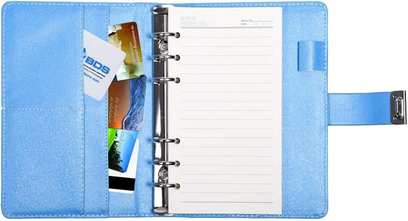 ARRLSDB Password Diary with Lock, PU Leather Combination Lock Diary (Combination Lock Journal) A6 Refillable Leather Journal, Size:18.5X13.5 cm (Blue) - Image 5