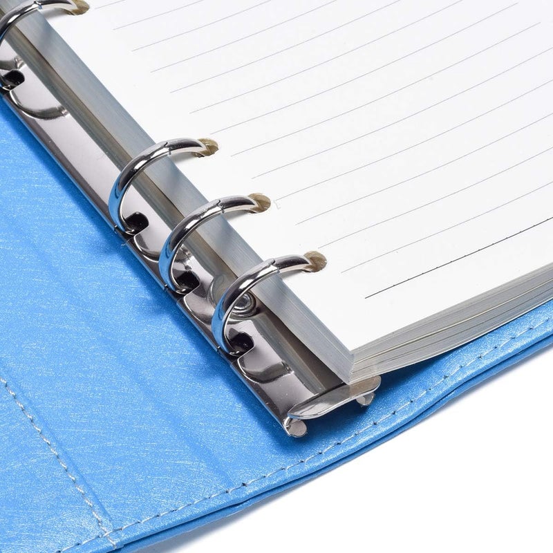 ARRLSDB Password Diary with Lock, PU Leather Combination Lock Diary (Combination Lock Journal) A6 Refillable Leather Journal, Size:18.5X13.5 cm (Blue) - Image 4