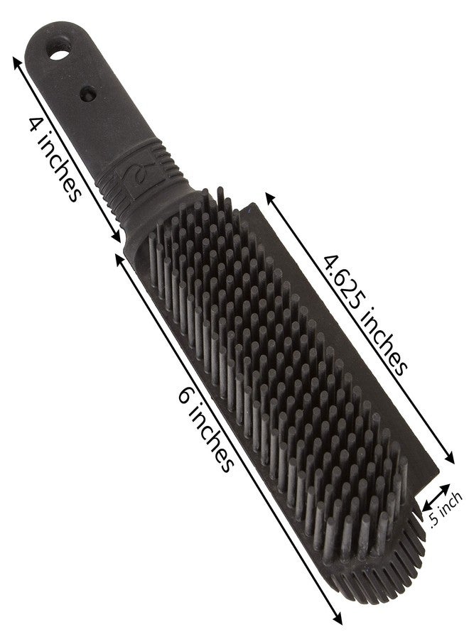 FURemover Plus Pet Hair Rubber Brush with Squeegee, Easily Remove Fur and Lint from Clothing, Carpets and Furniture, Gently Groom Dogs and Cats Wet or Dry, Black, 2 Pack - Image 2
