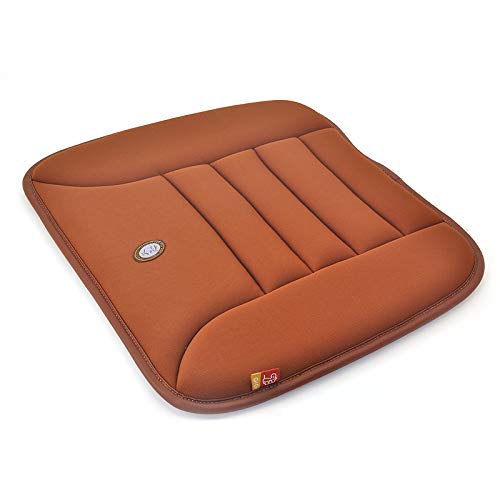 GiGi G-1586 Pure Memory Foam Breathable Car Seat Cushion Pad Mat for Home/Office Chair, Car Seat (Brown) - Image 1