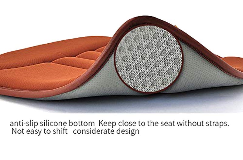 GiGi G-1586 Pure Memory Foam Breathable Car Seat Cushion Pad Mat for Home/Office Chair, Car Seat (Brown) - Image 4