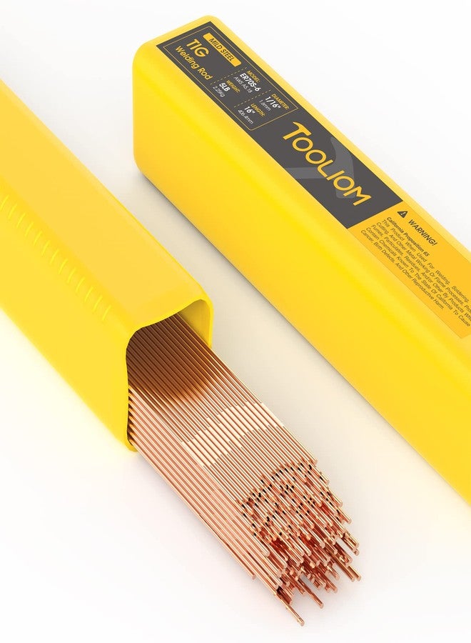 TOOLIOM Mild Steel TIG Welding Rod ER70S-6 TIG Filler Rod 1/8" x 16" 5LB Welding Wire - Image 1