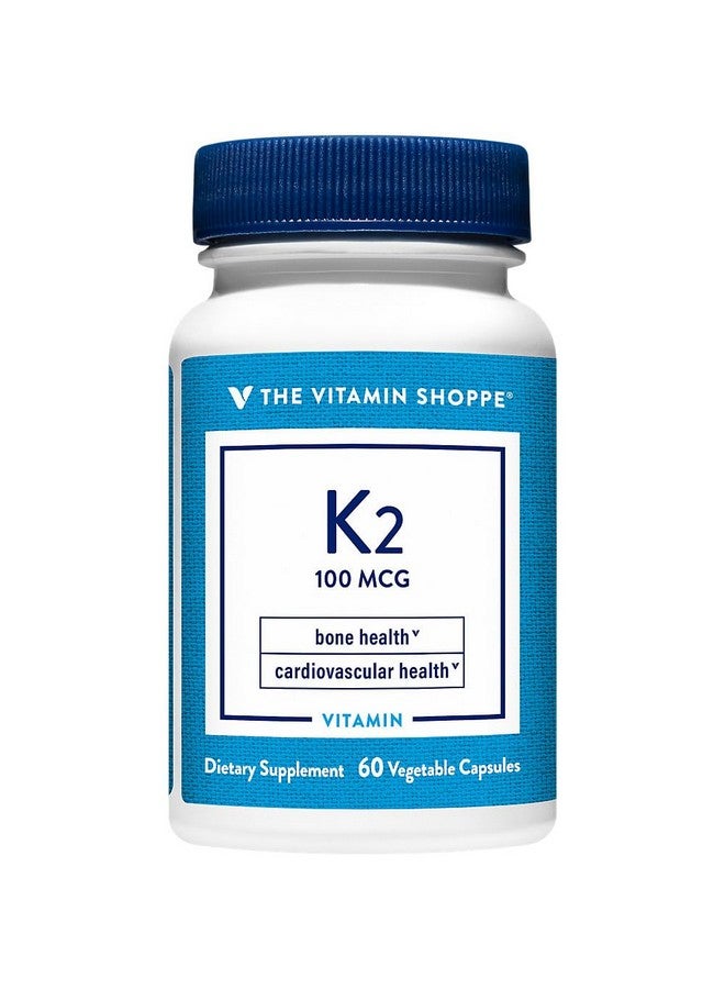 The Vitamin Shoppe Vitamin K2-100 MCG (60 Vegetarian Capsules) - Image 1