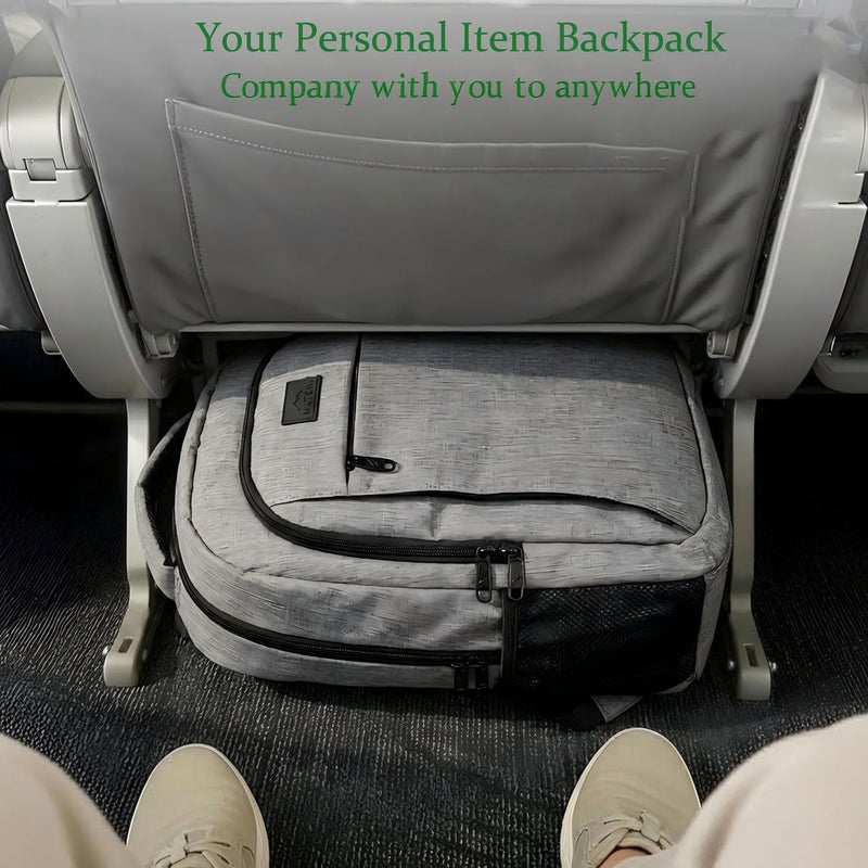 MATEIN Travel Laptop Backpack, Business Anti Theft Slim Sturdy Laptops Backpack Personal Item Bag, Water Resistant College School Computer Bag Gift for Men & Women Fits 15.6 Inch Notebook, Grey - Image 4