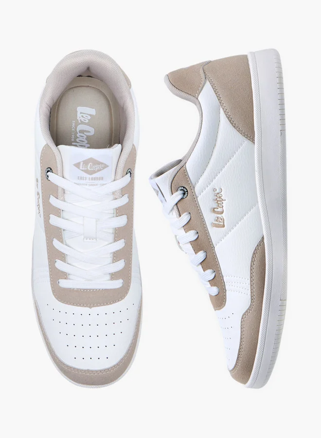 لي كوبر Men's Panelled Lace-Up Sneakers