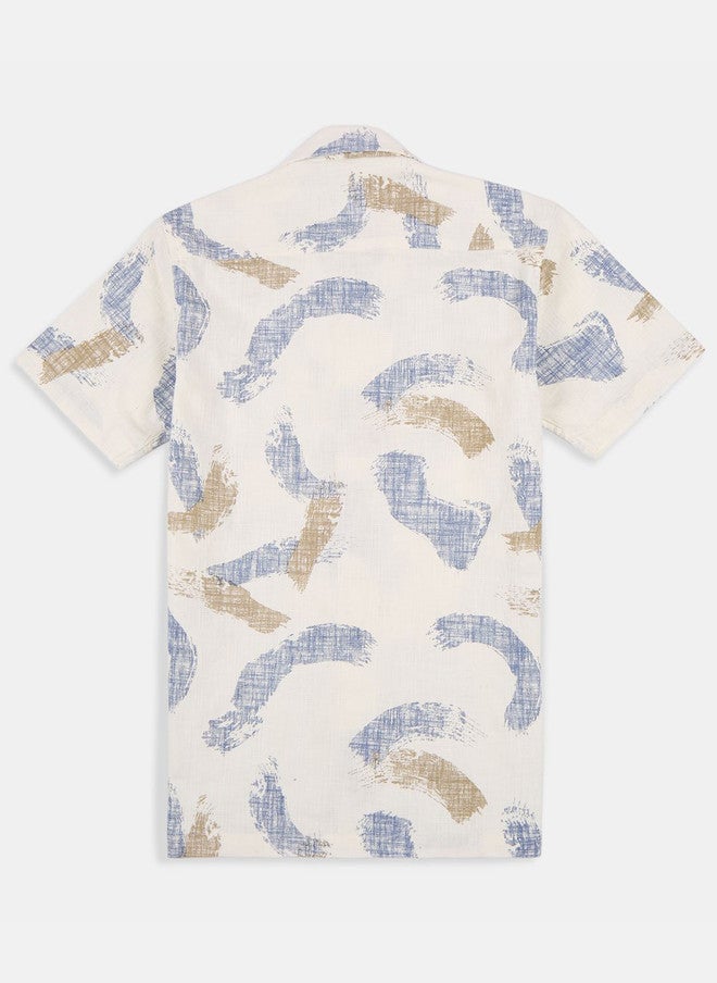 CAVIO Boys Printed Short Sleeves Pure Cotton Shirt With Shorts - Image 3