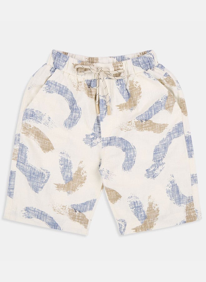CAVIO Boys Printed Short Sleeves Pure Cotton Shirt With Shorts - Image 4