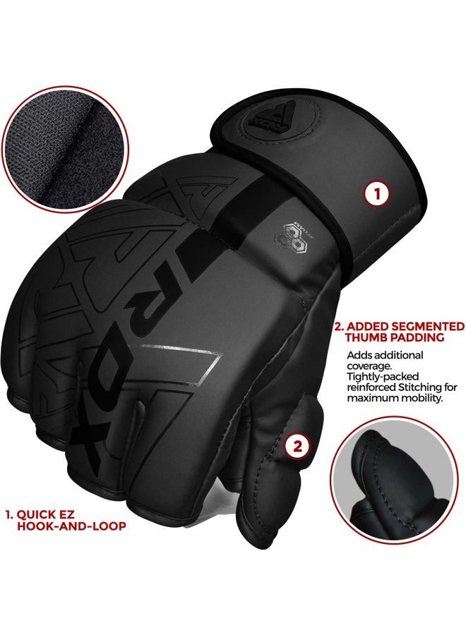 Rdx MMA Gloves Grappling Sparring, Pre-Curved Martial Arts Mitts, Ventilated Palm, Men Women Maya Hide Leather Kara Cage Fighting, Boxing, Combat Sports Training, Muay Thai, Punching Bag, Kickboxing - Image 2