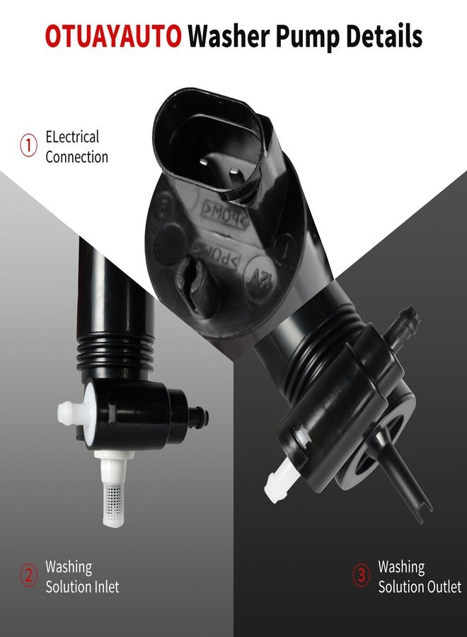 OTUAYAUTO 05179153AC Windshield Washer Pump with Grommet, Replacement For Jeep Grand Cherokee Wrangler Commander/Dodge Grand Caravan Durango Journey/Chrysler Town & Country Aspen - Image 4