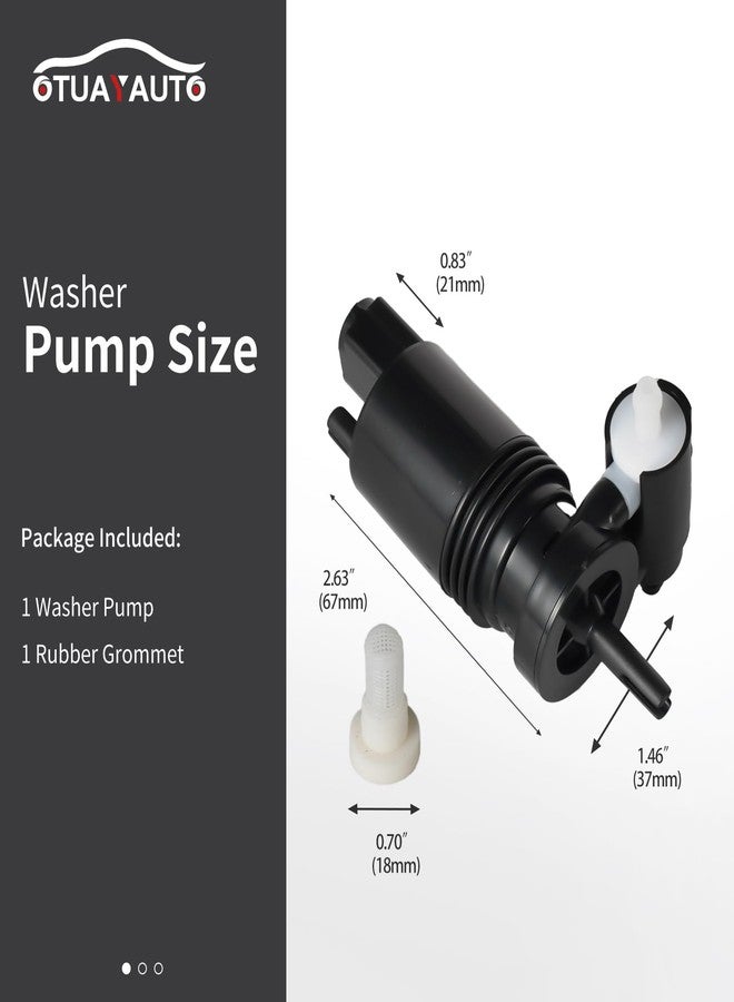 OTUAYAUTO 05179153AC Windshield Washer Pump with Grommet, Replacement For Jeep Grand Cherokee Wrangler Commander/Dodge Grand Caravan Durango Journey/Chrysler Town & Country Aspen - Image 2