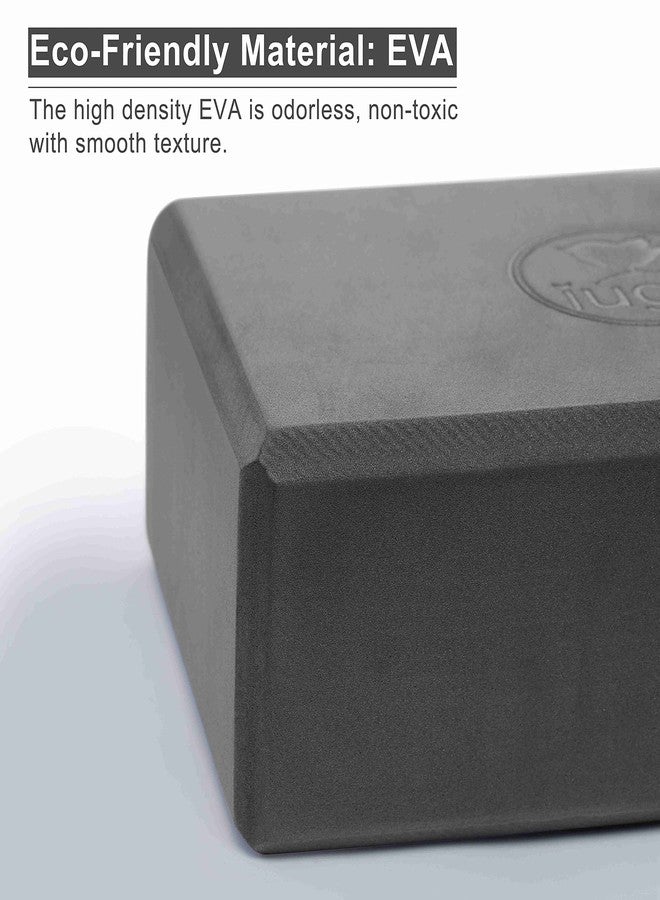 IUGA Yoga Block 2 Pack with Yoga Strap, High Density Yoga Blocks 9”x6”x3”to Improve Strength, Flexibility and Balance, Light Weight and Non-Slip Surface for Yoga, Pilates and Meditation - Image 3