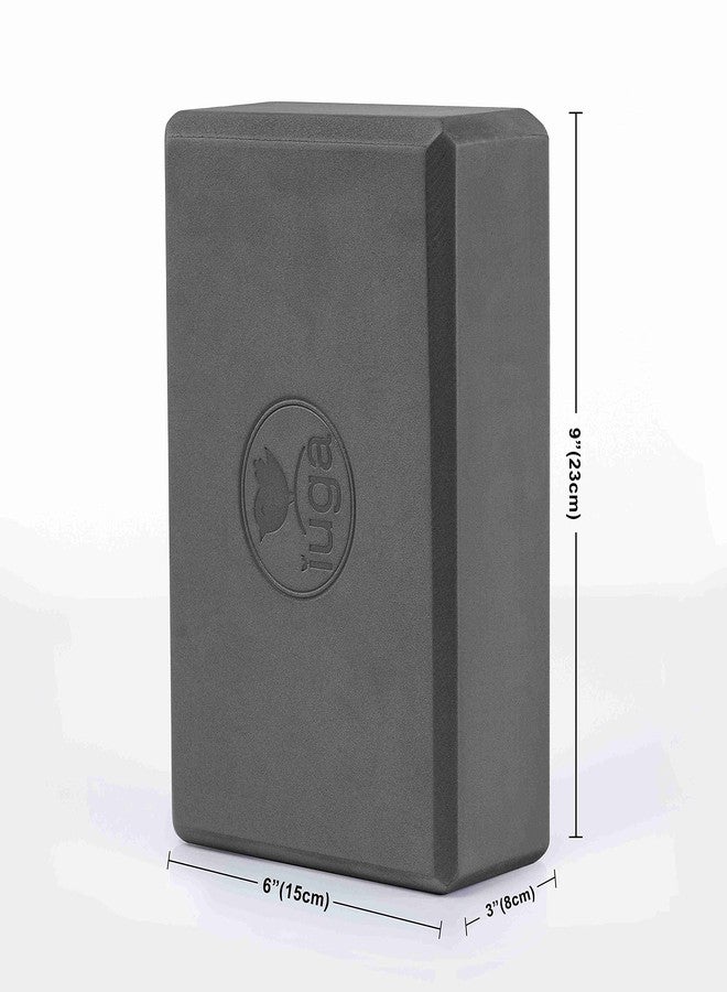 IUGA Yoga Block 2 Pack with Yoga Strap, High Density Yoga Blocks 9”x6”x3”to Improve Strength, Flexibility and Balance, Light Weight and Non-Slip Surface for Yoga, Pilates and Meditation - Image 2