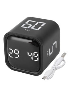 Gravity Timer Professional Silent Operation Digital Cube Timer for Time Management for Work Study Kitchen Meeting Black