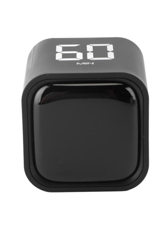 Thoraya - Gravity Timer Professional Silent Operation Digital Cube Timer for Time Management for Work Study Kitchen Meeting Black - Image 1