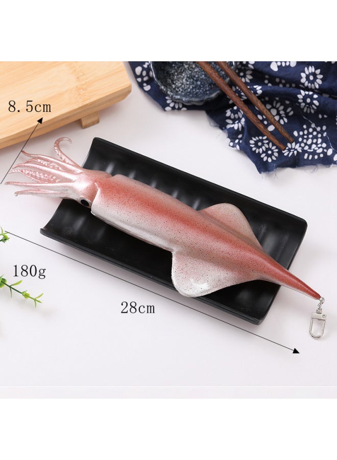 Simulation Autumn Sashimi Model Squid Beard Grilled Iron Plate Squid Small Octopus Props Octopus Squid Dried Grilled Fish-Color:Big Squid (door Buckle)-Specifications:As Shown In The Picture Size