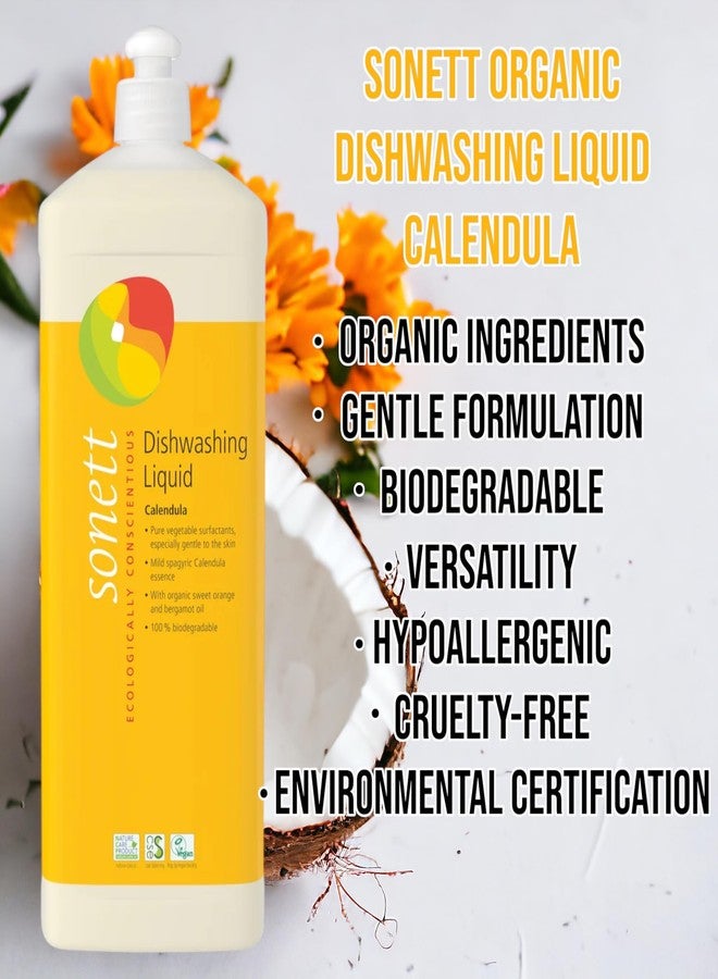 Sonett Organic Dishwashing Liquid (Calendula, 34 Fl.Oz (1 Count)) Certified Organically Grown - Image 2